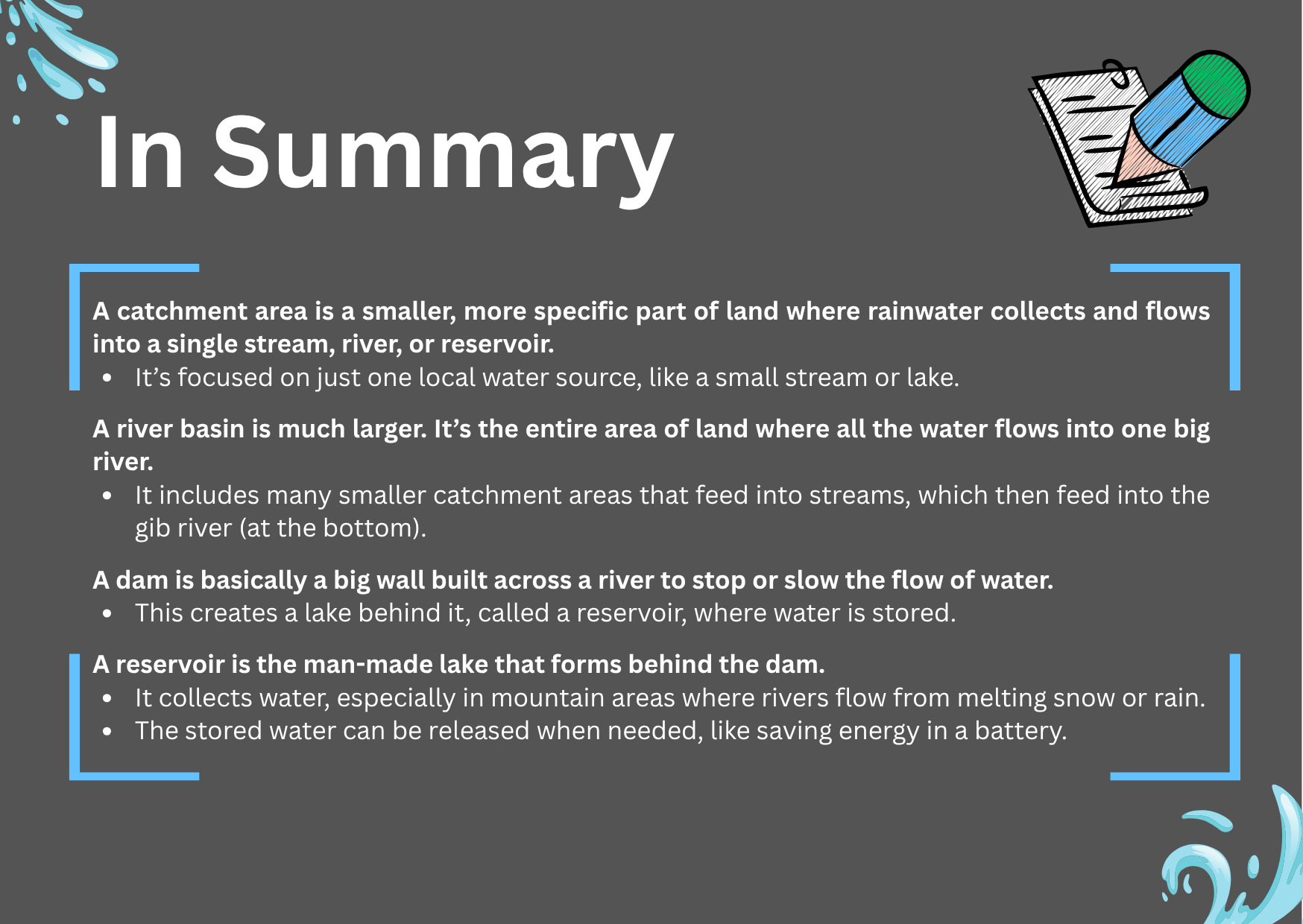 Catchment and River Basin