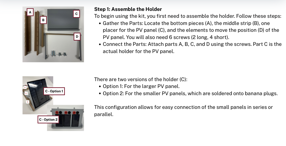 PV kit step 1