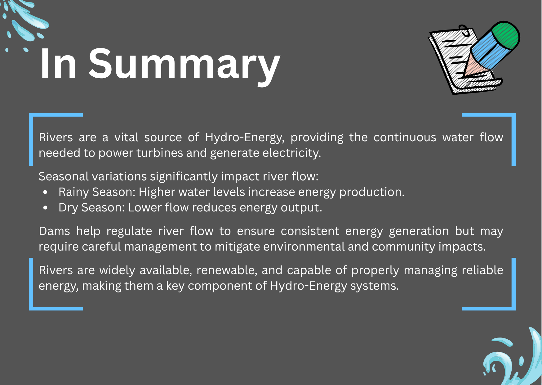 Hydropower River Scenario