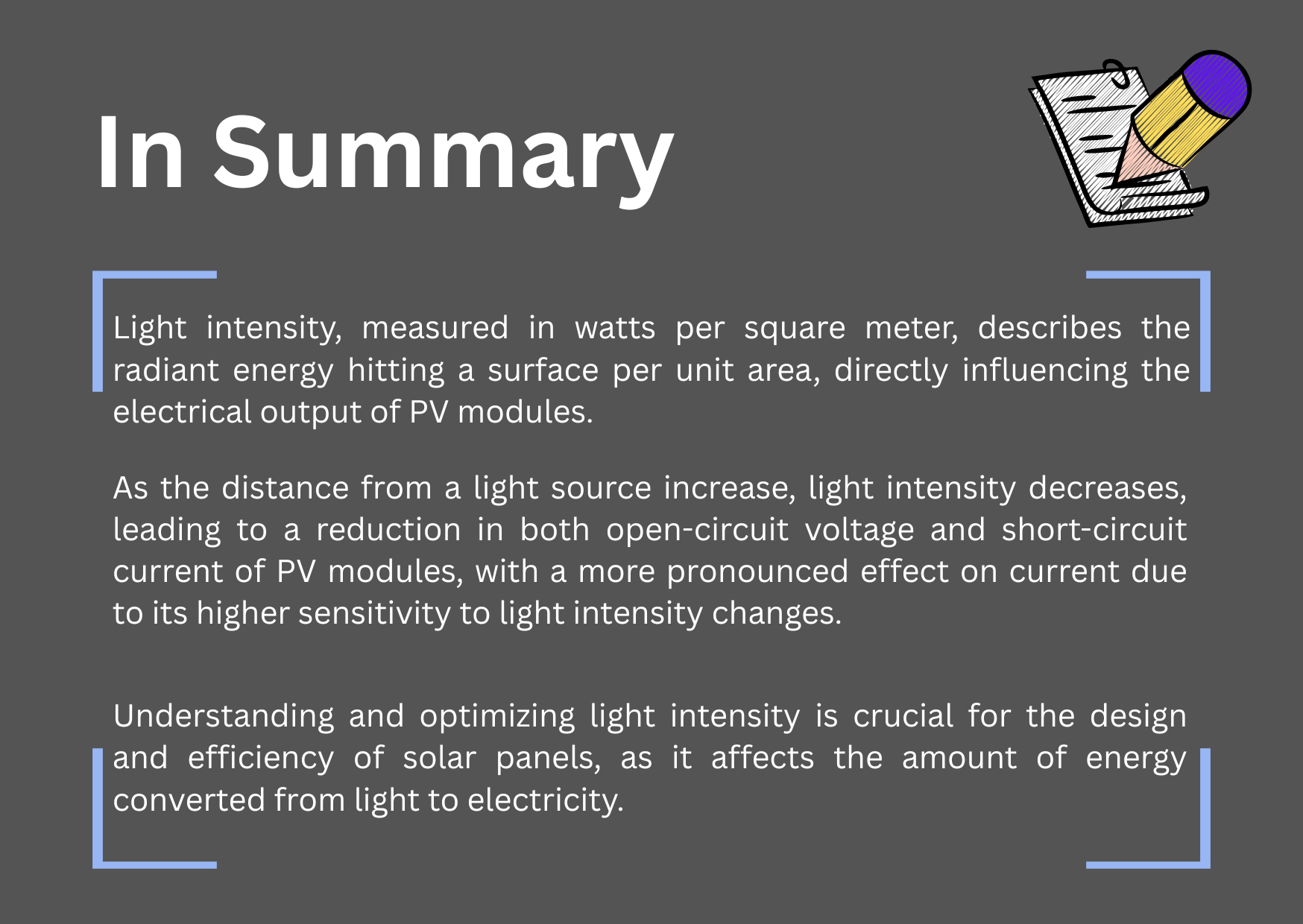 Light intensity graph