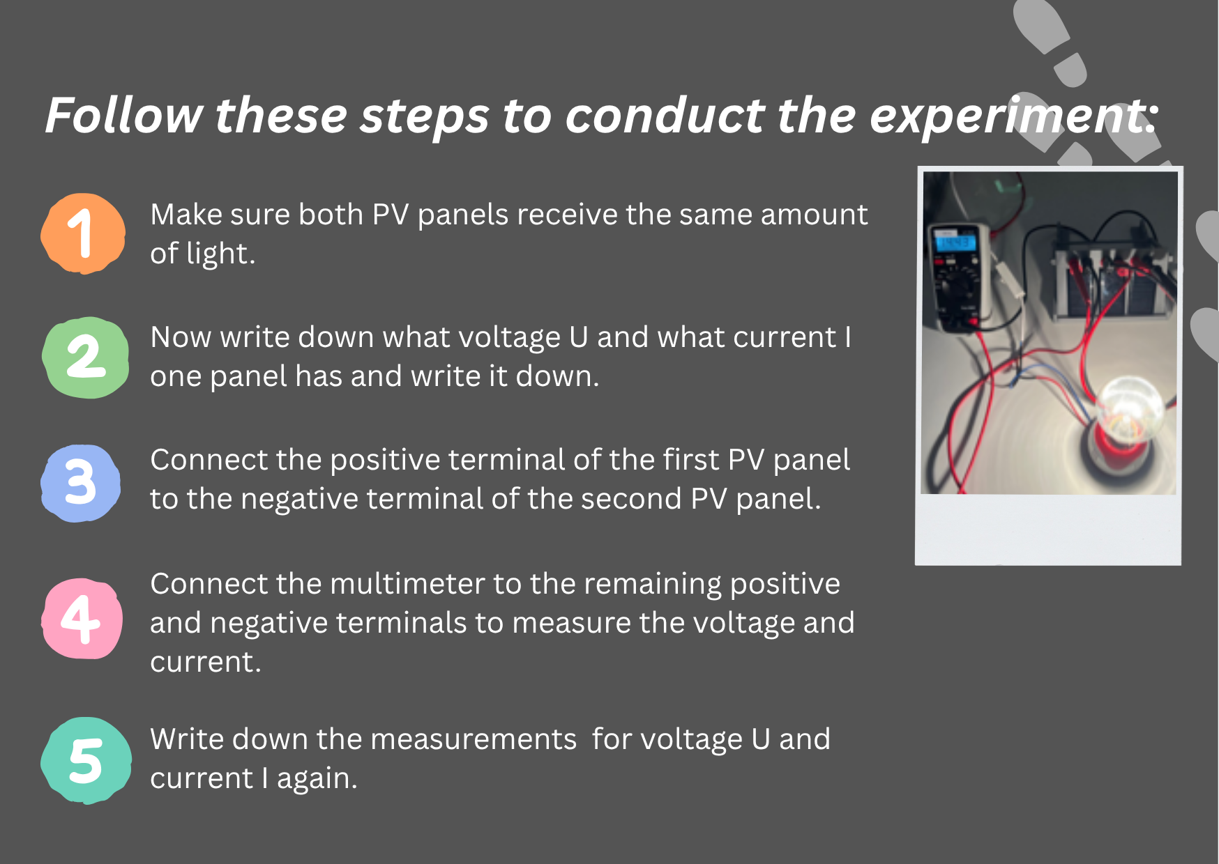 PV series experiment setup