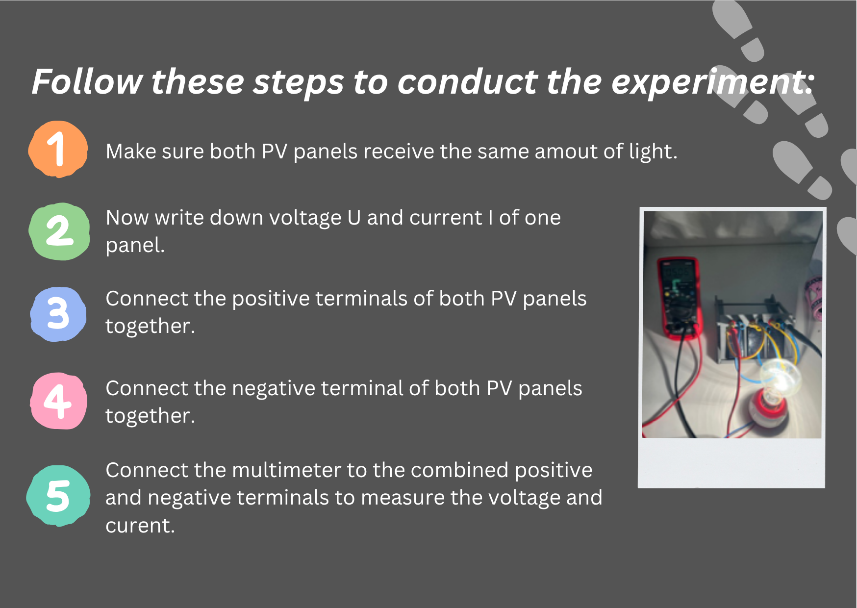 PV parallel experiment setup