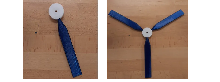 One blade test result